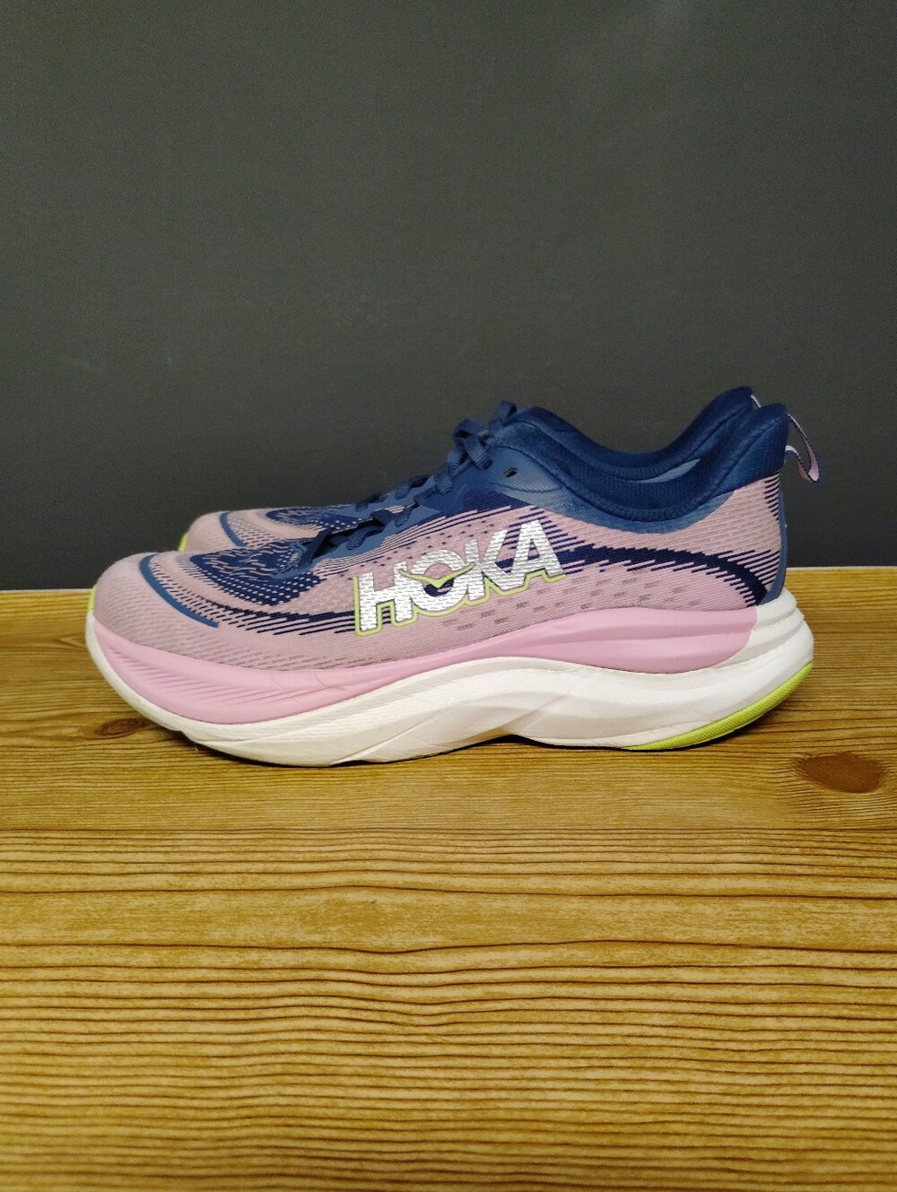 Hoka Skyflow Pink and Navy Women's  Lightweight Running Shoes